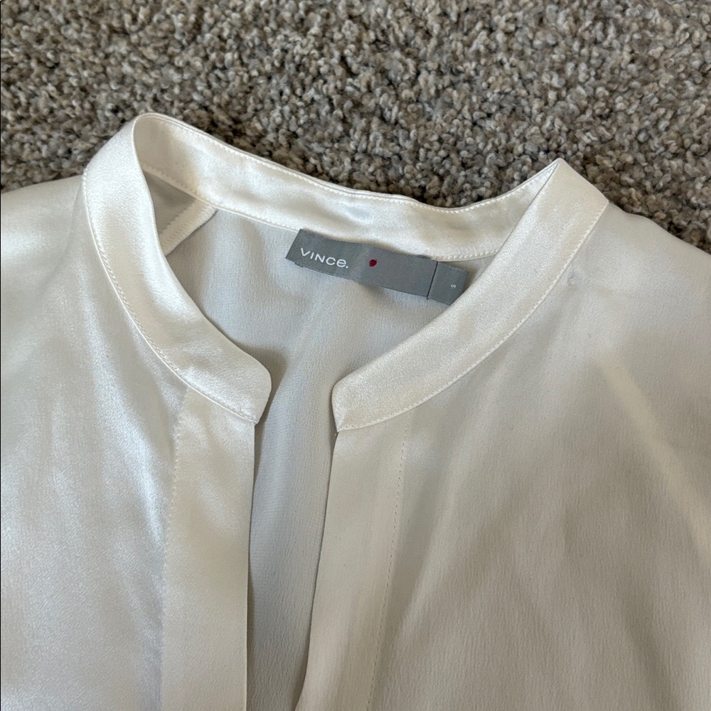 VINCE 100% Silk Long-Sleeve Blouse - Picture 7 of 11
